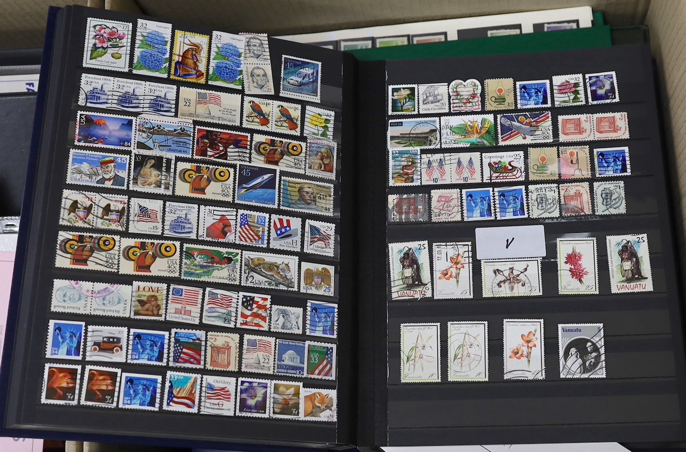 Large collection of world stamps in albums plus loose with Great Britain, British commonwealth, China, 2 boxes